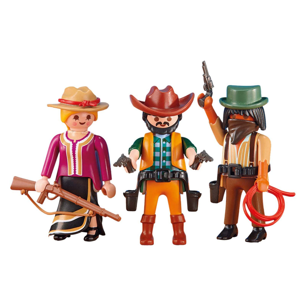 Playmobil 2 Cowboys And 1 Cowgirl Building Set 6278 - Radar Toys