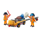 Playmobil City Action Aircraft Tug With Crew Building Set 5396 - Radar Toys