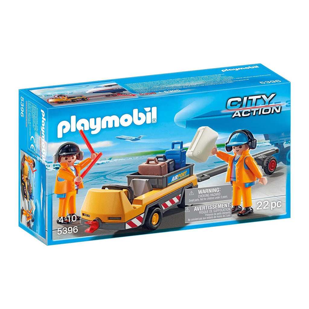 Playmobil City Action Aircraft Tug With Crew Building Set 5396 - Radar Toys