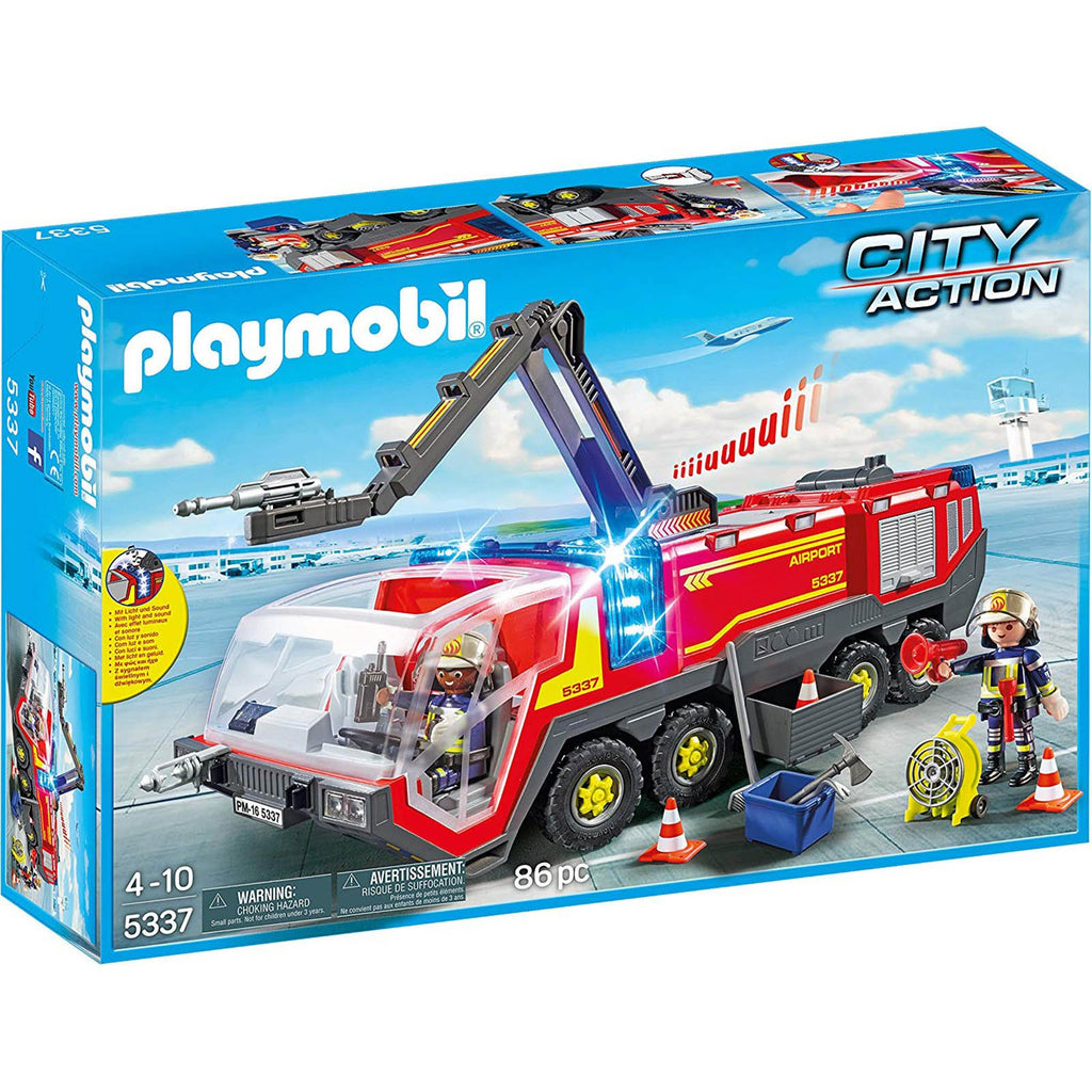 Playmobil City Action Fire Engine With Lights Sounds Building Set 5337 - Radar Toys