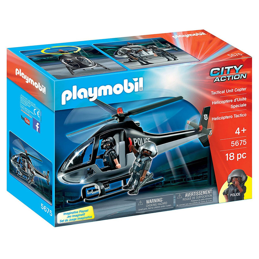 Playmobil City Action Tactical Unit Copter Building Set 5675 - Radar Toys