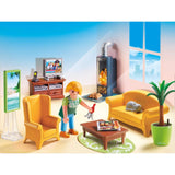 Playmobil Dollhouse Living Room With Fireplace Building Set 5308 - Radar Toys