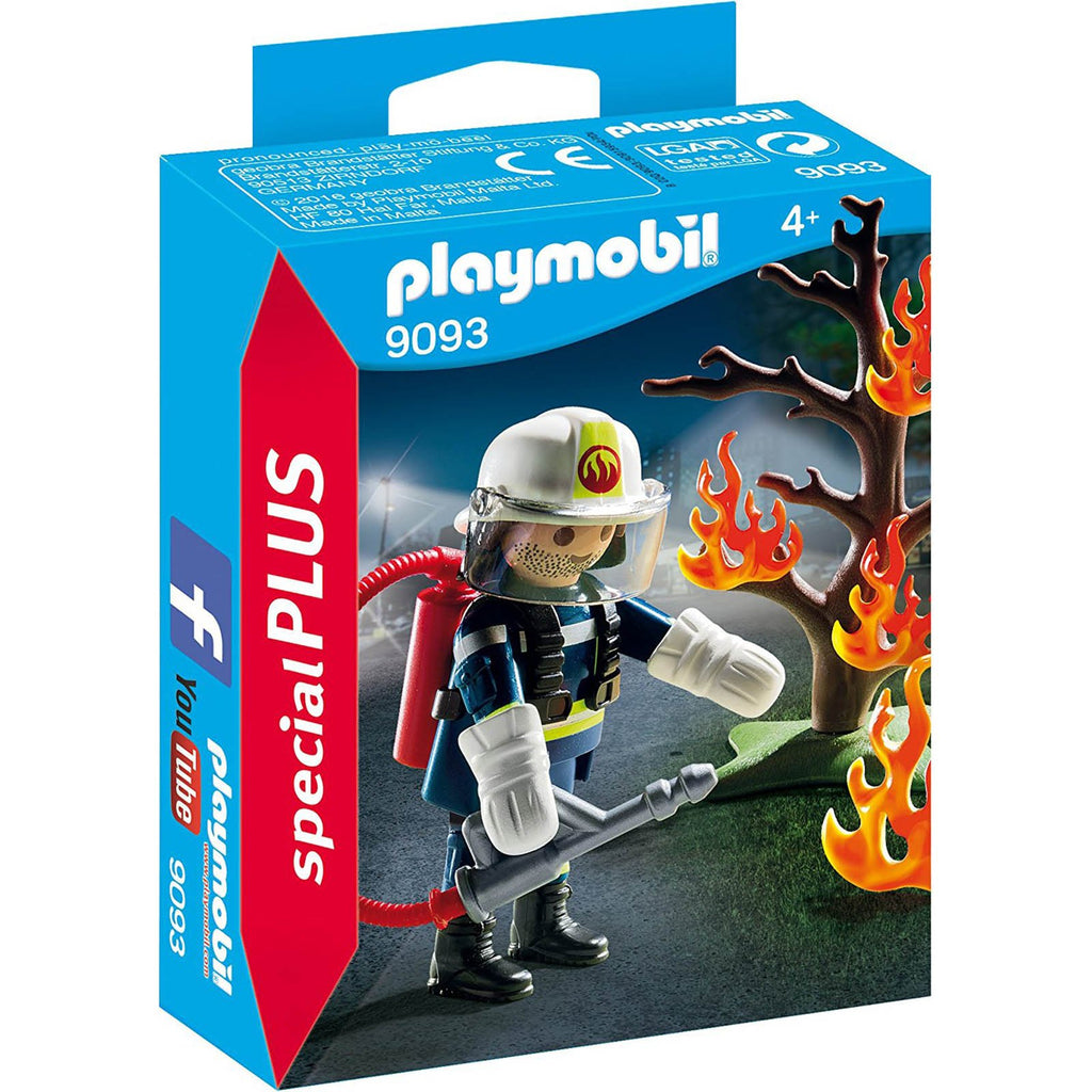 Playmobil Firefighter With Tree Building Set 9093 - Radar Toys
