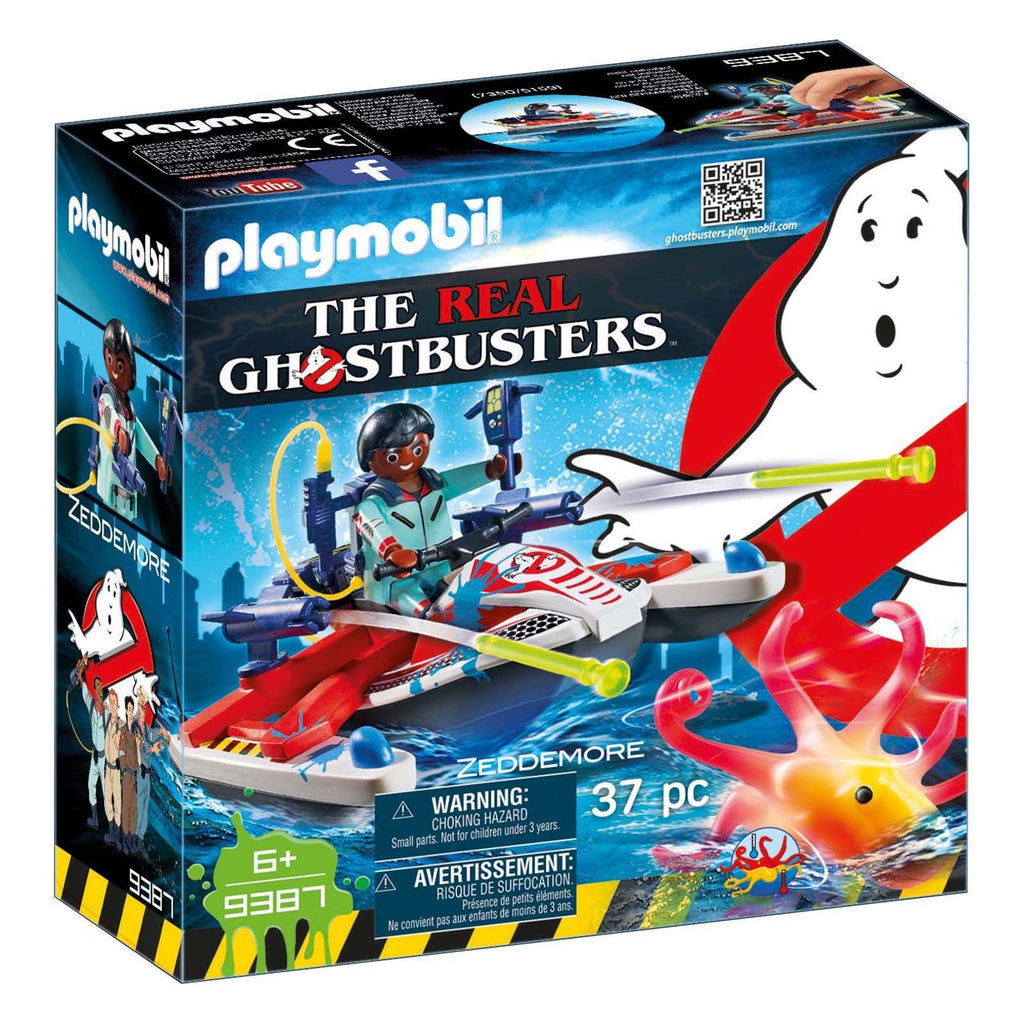 Playmobil Ghostbusters Zeddemore With Aqua Scooter Building Set 9387 - Radar Toys