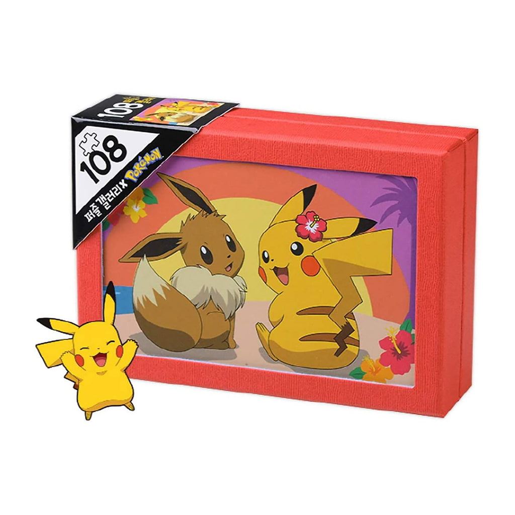 Pokemon Aloha Pikachu And Eevee 108 Piece Jigsaw Puzzle - Radar Toys