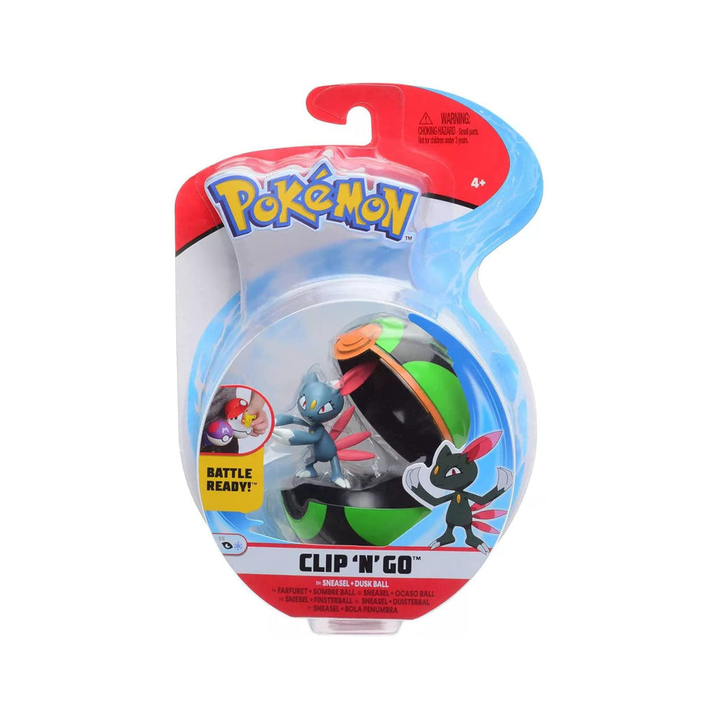 Pokemon Clip 'N' Go Sneasel And Dusk Ball Figure Pack