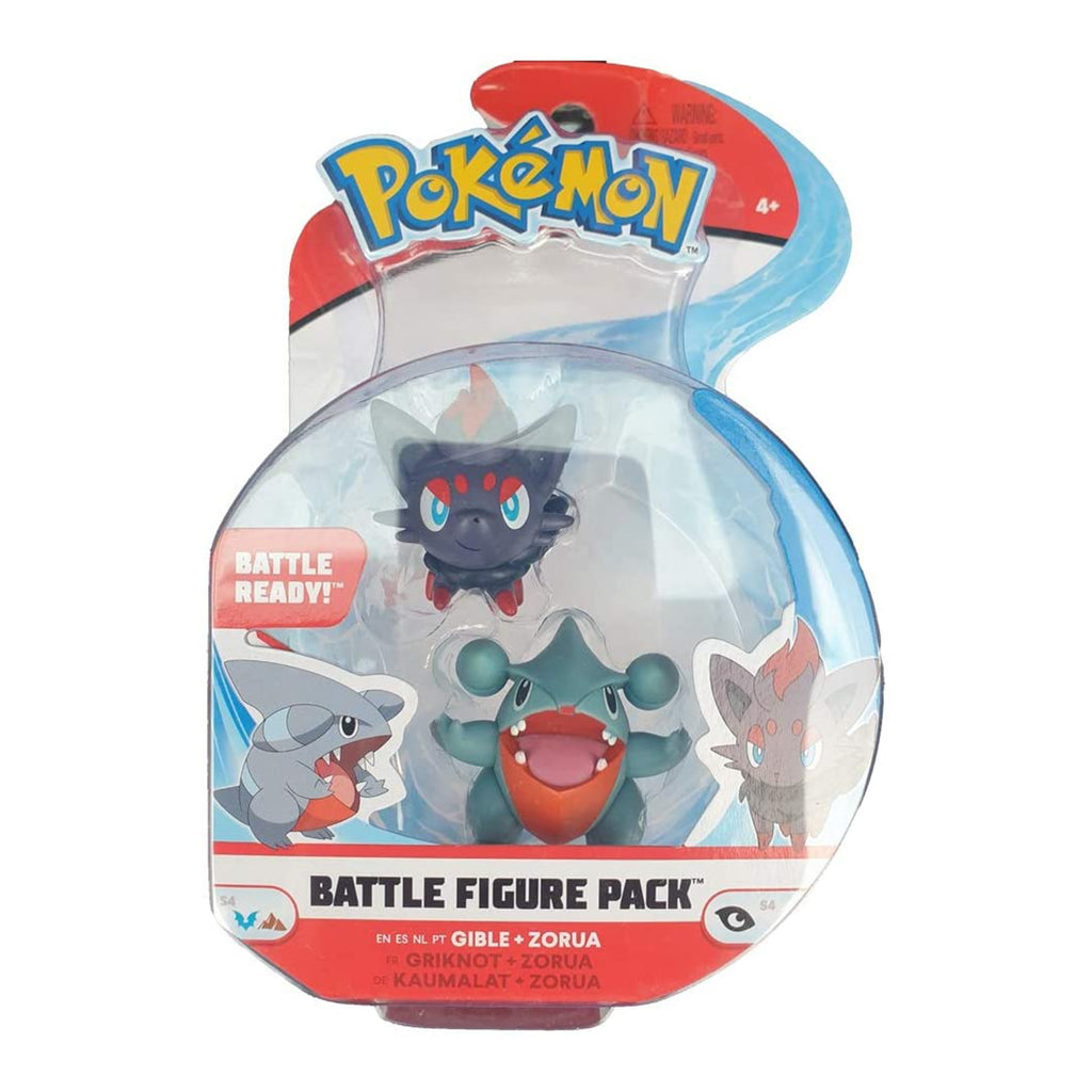 Wicked Cool Pokemon Gible And Zorua Battle Figure Pack - Radar Toys