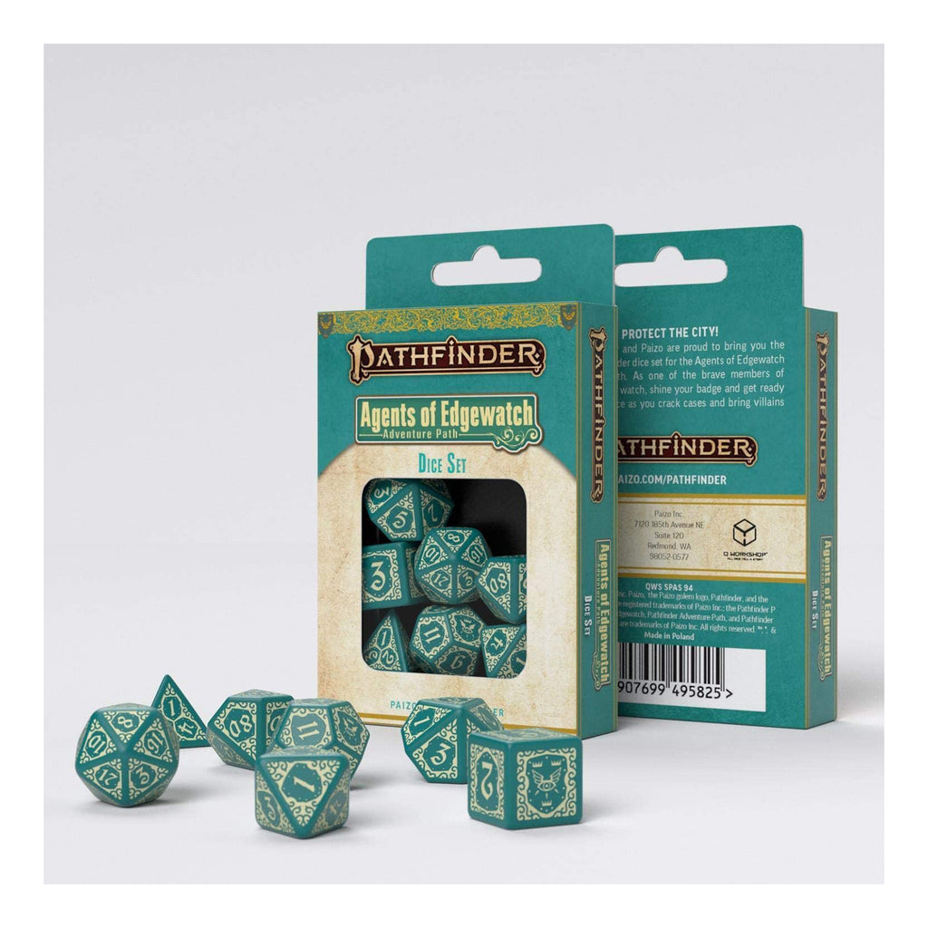 Q-Workshop Pathfinders Agents Of Edgewatch 7 Piece Dice Set - Radar Toys
