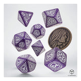 Q-Workshop The Witcher Yennefer Lilac And Gooseberries 7 Piece Dice Set With Coin - Radar Toys