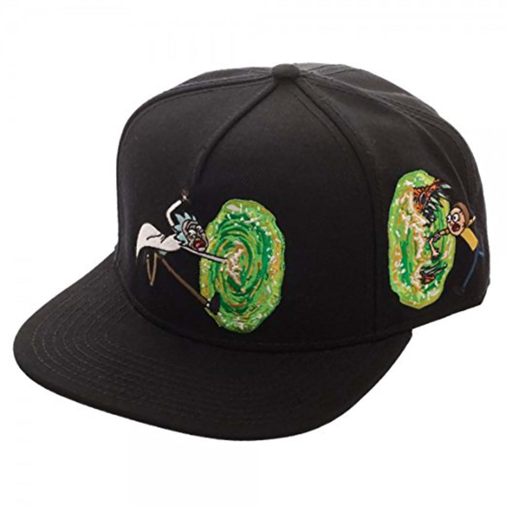 Rick And Morty Portal Black Snapback Hat