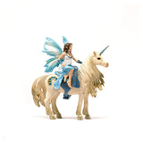 Schleich Eyela Riding On Golden Unicorn Bayala Figure 42508 - Radar Toys
