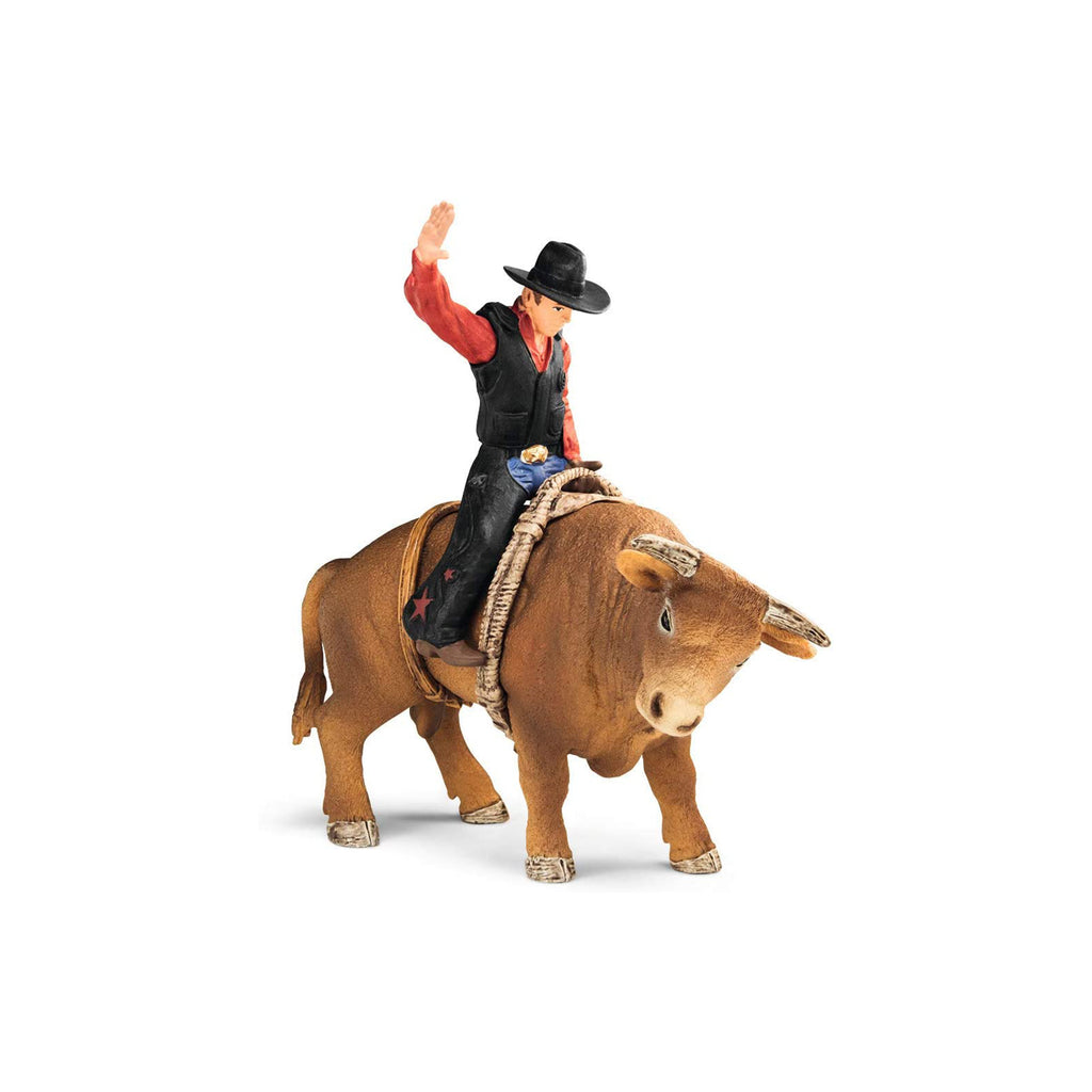 Schleich Farm World Cowboy With Bull Figure 72120