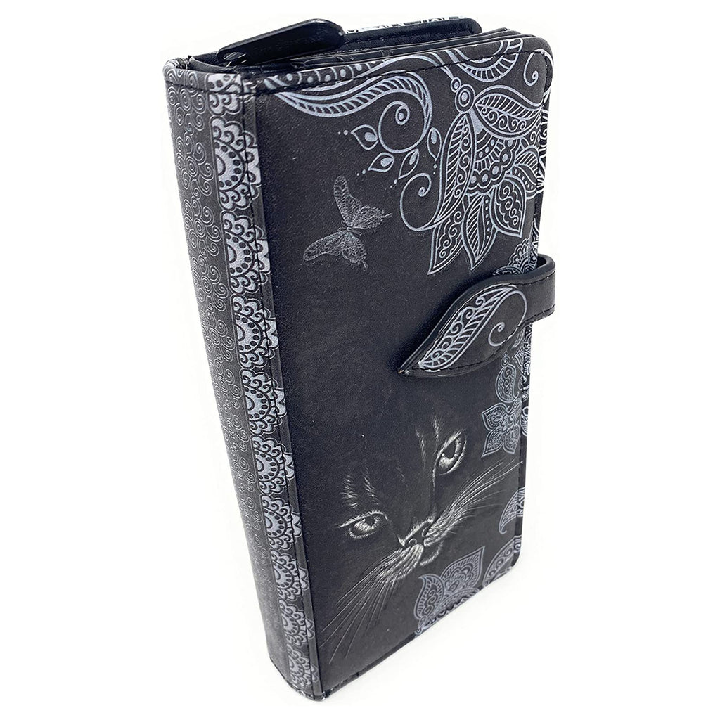 Shagwear Shadow Cat Large Black Zipper Wallet - Radar Toys