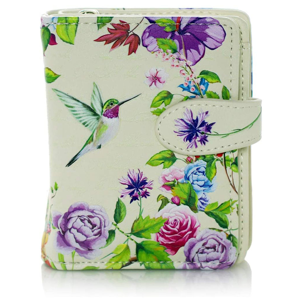 Shagwear Vintage Hummingbird Garden Small Cream Zipper Wallet - Radar Toys