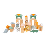 Small Foot Wooden Safari Building Blocks 50 Piece Set - Radar Toys