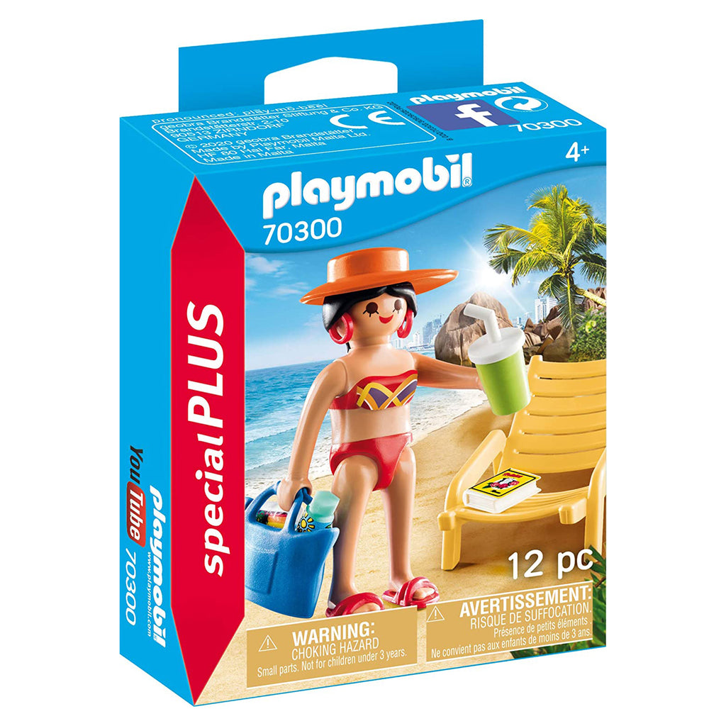 Playmobil Special Plus Sunbather With Lounge Chair Building Set 70300 - Radar Toys