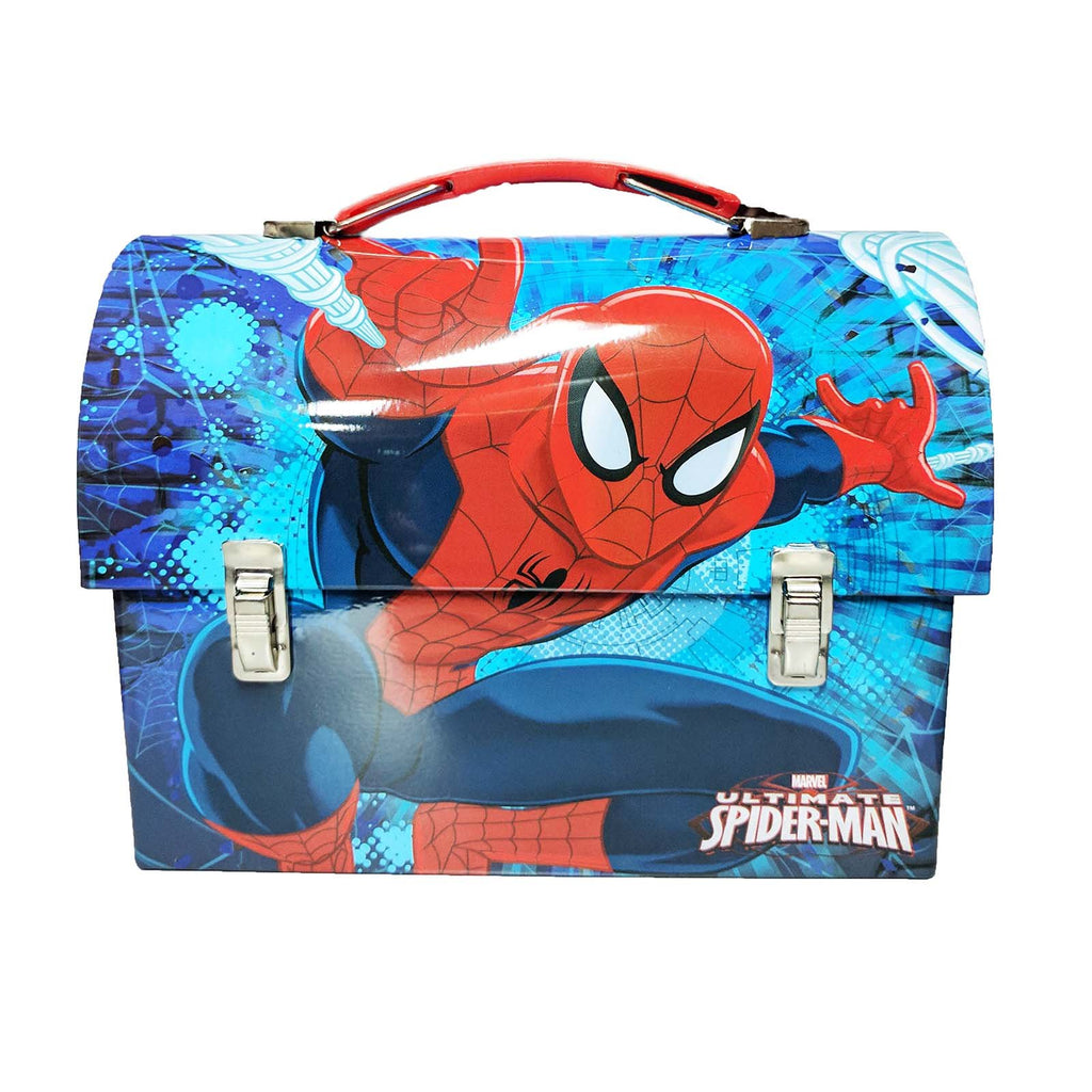 Spider-Man Ultimate Web Slinger Blue Dome Metal Tin Box