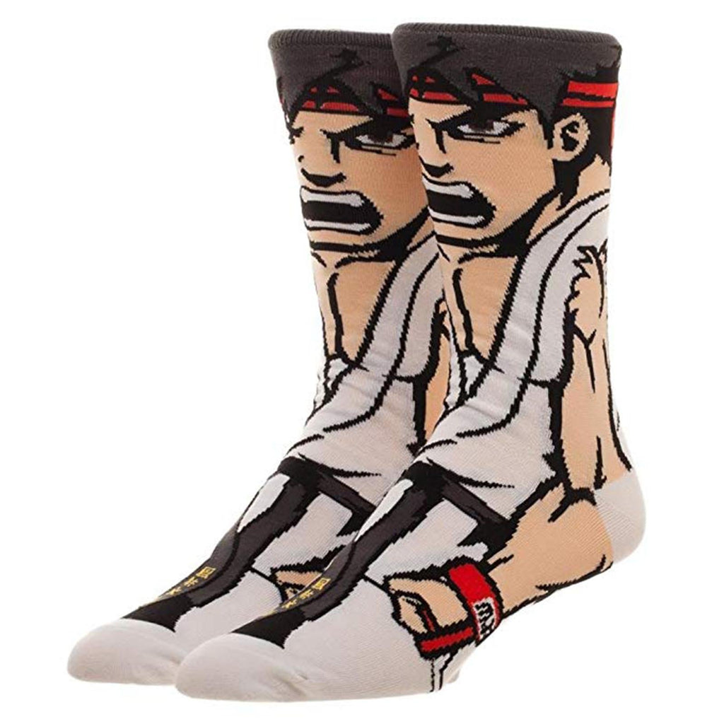 Street Fighter Ryu Character Collection One Pair Of Crew Socks