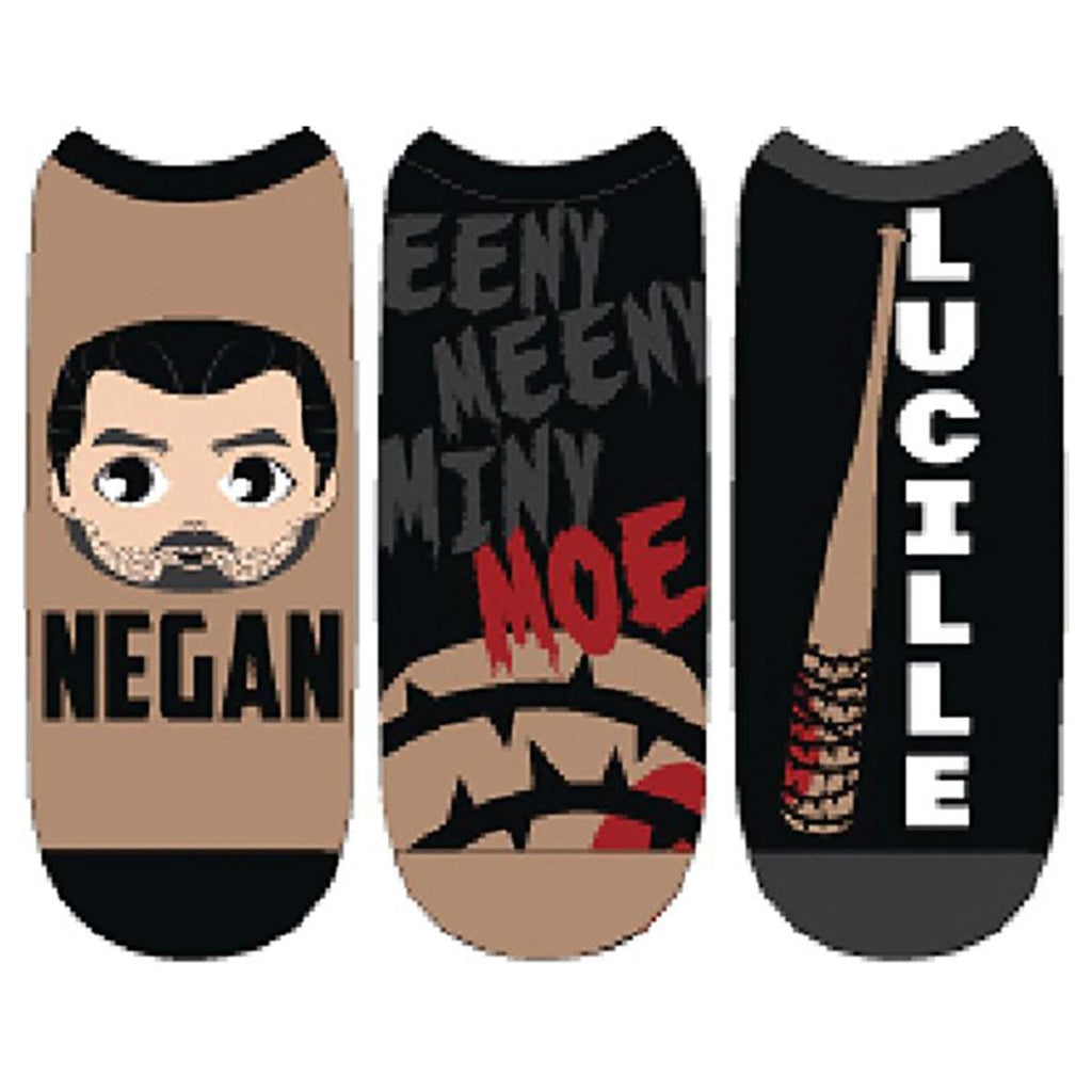 Walking Dead Chibi Negan 3 Pairs Of Low Cut Socks