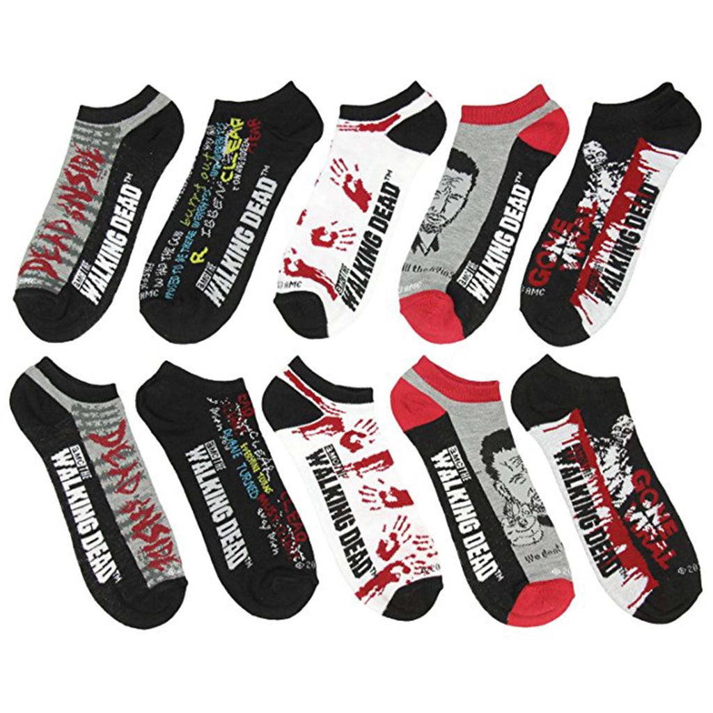 Walking Dead Men's Dead Inside 5 Pairs Of Low Cut Socks