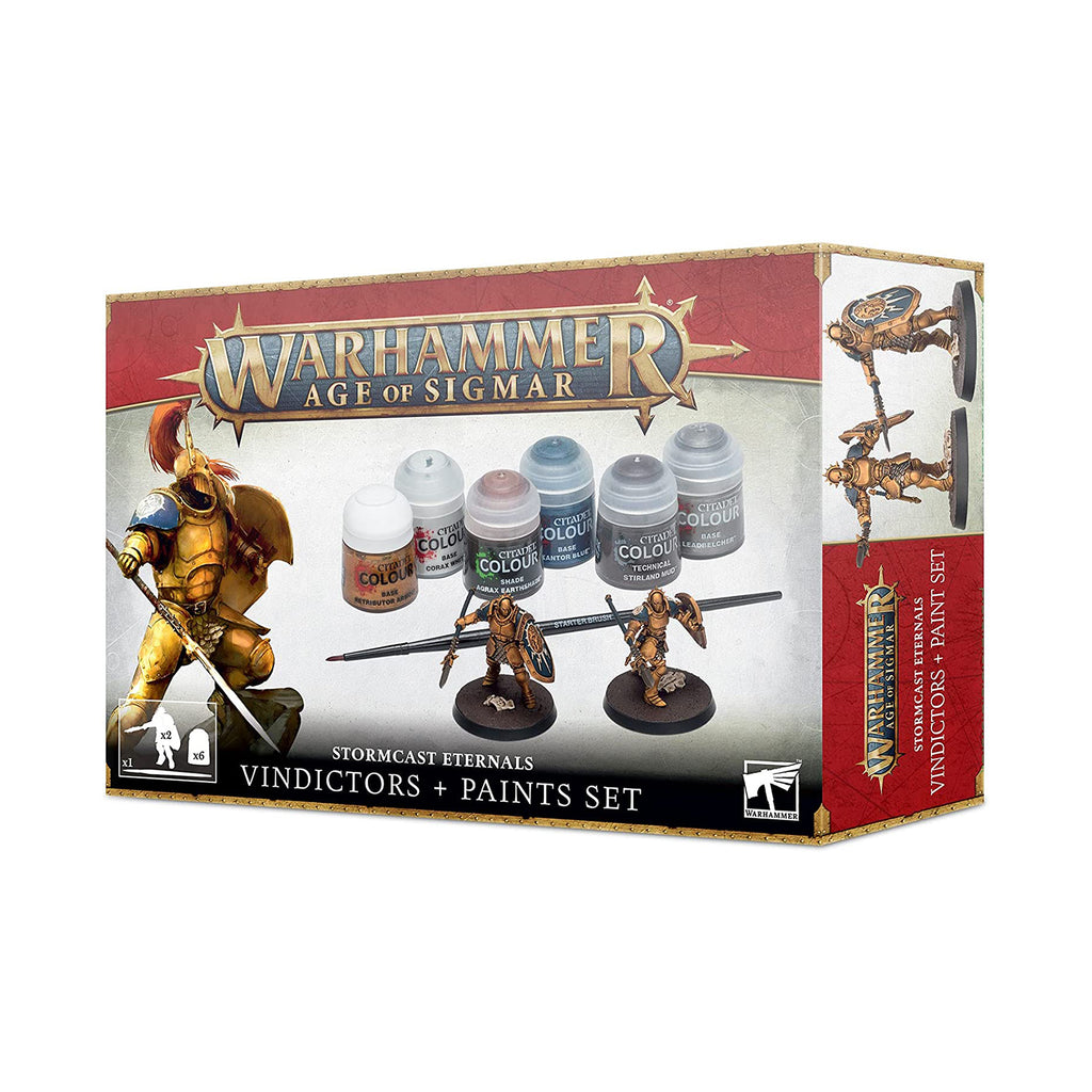 Warhammer Age Of Sigmar Stormcast Eternals Vindictors And Paint Set - Radar Toys
