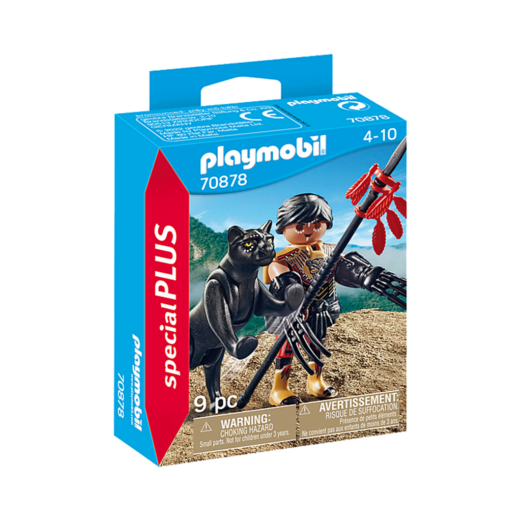 Playmobil Special Plus Warrior With Panther Building Set 70878 - Radar Toys