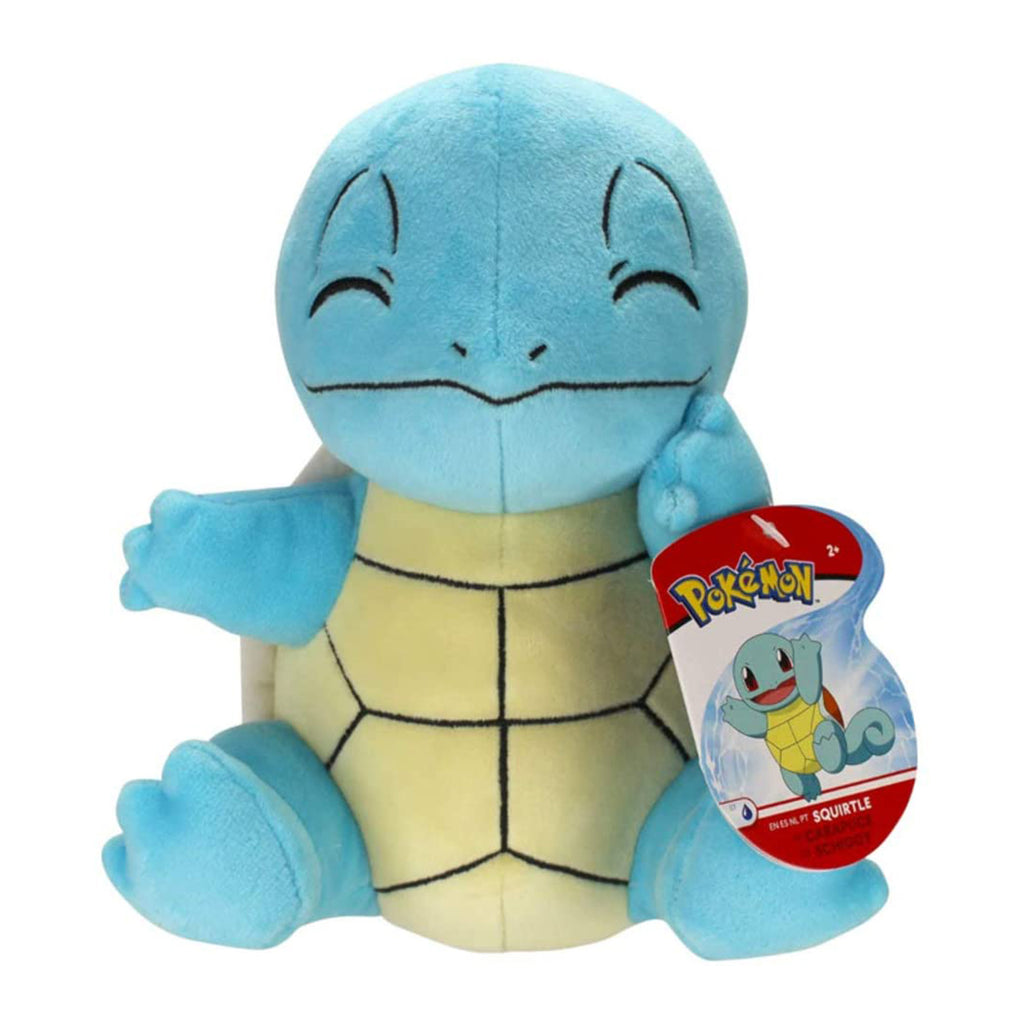 Wicked Cool Toys Pokemon Squirtle Eyes Closed 8 Inch Plush Figure - Radar Toys