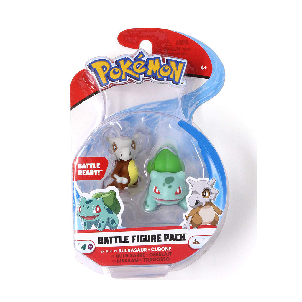 Wicked Cool Toys Pokemon Battle Figure Bulbasaur Cubone Figure Set - Radar Toys