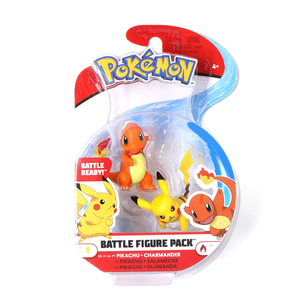 Wicked Cool Toys Pokemon Battle Figure Pikachu Charmander Figure Set - Radar Toys