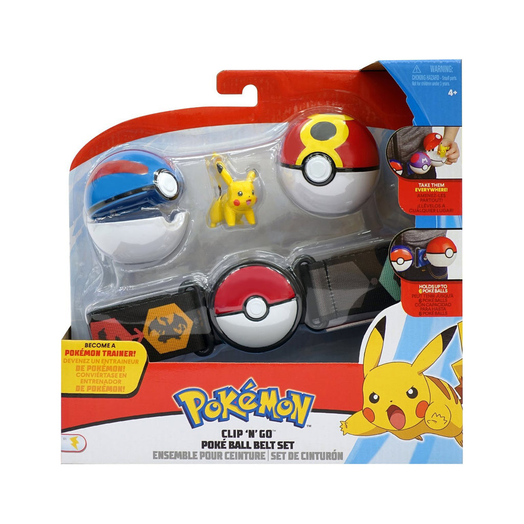 Wicket Cool Toys Pokemon Clip N Go Pikachu Poke Ball Belt Set - Radar Toys