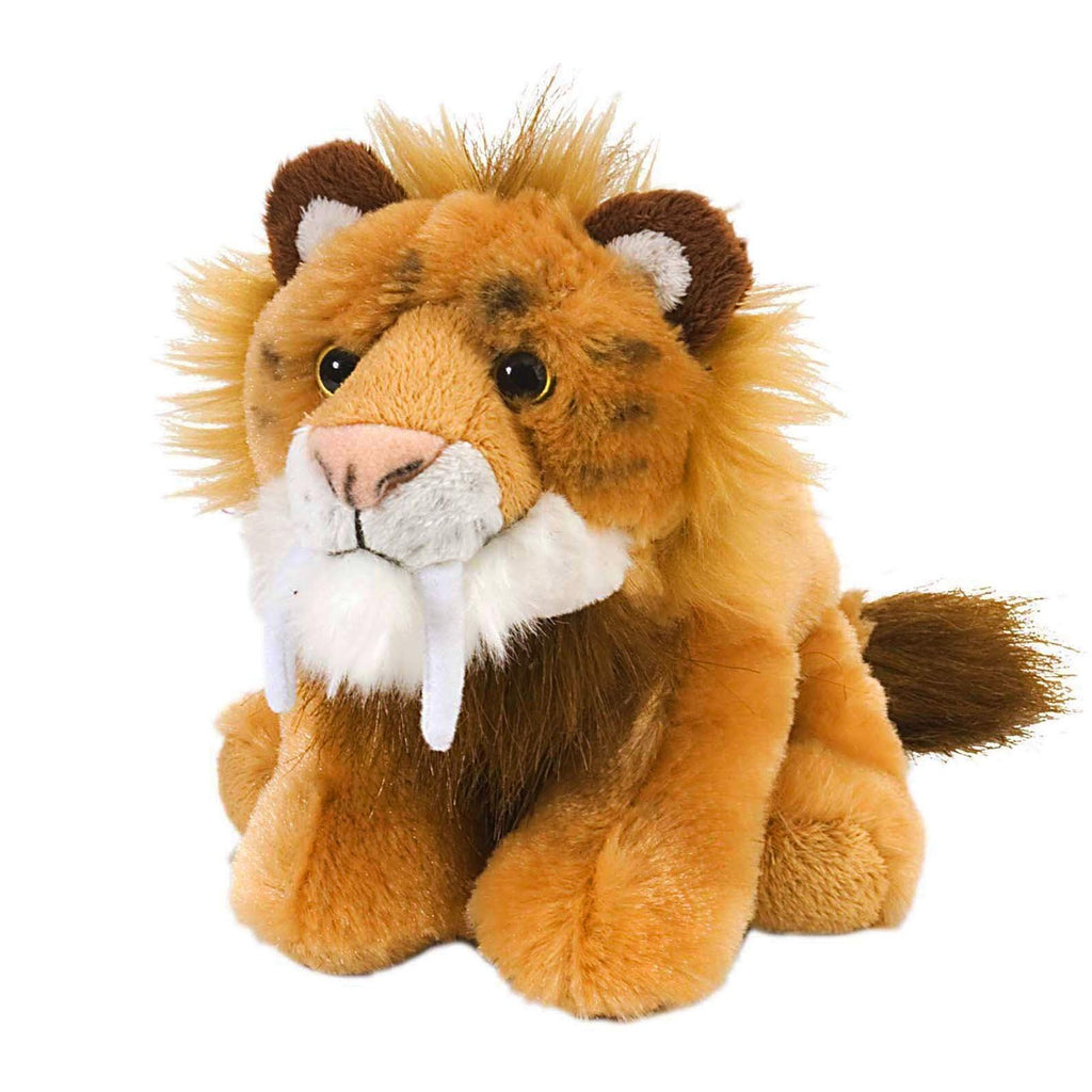 Wild Republic Cuddlekin Mini Smilodon 8 Inch Plush - Radar Toys