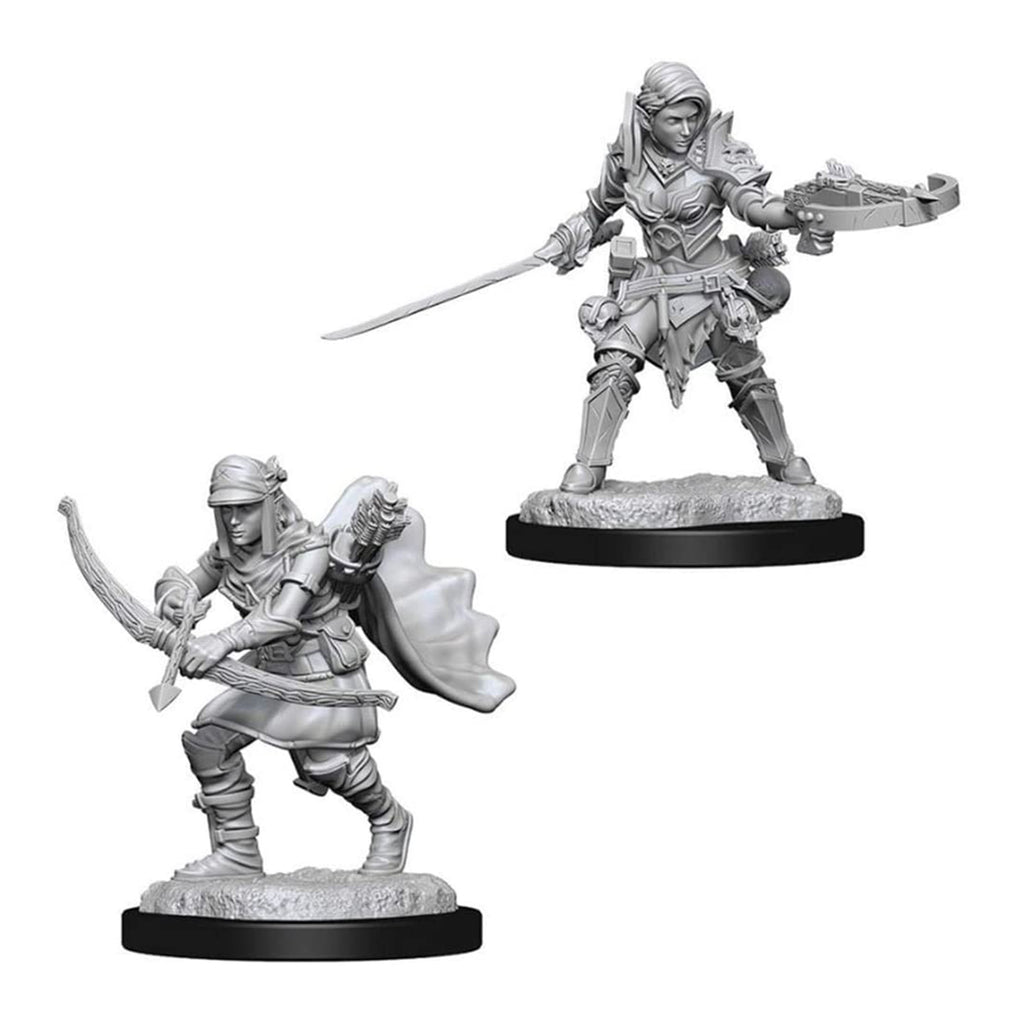 Wizkids Pathfinder Battles Deep Cuts Unpainted Female Half Elf Ranger Figure Set