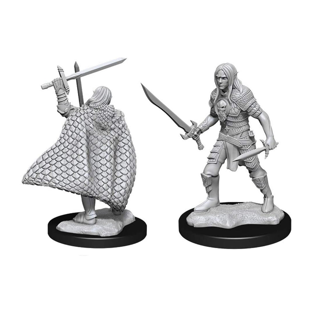 Wizkids Pathfinder Battles Deep Cuts Unpainted Male Elf Fighter Sword Fig