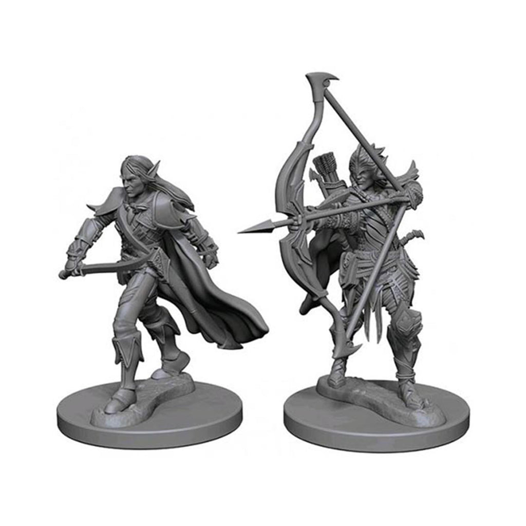Wizkids Pathfinder Battles Deep Cuts Unpainted Elf Male Fighter Figure Set