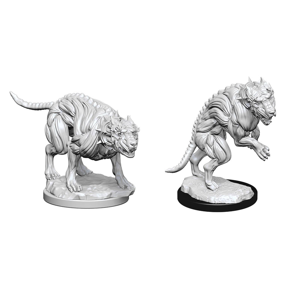 Wizkids Pathfinder Battles Deep Cuts Unpainted Hell Hounds Figure Set