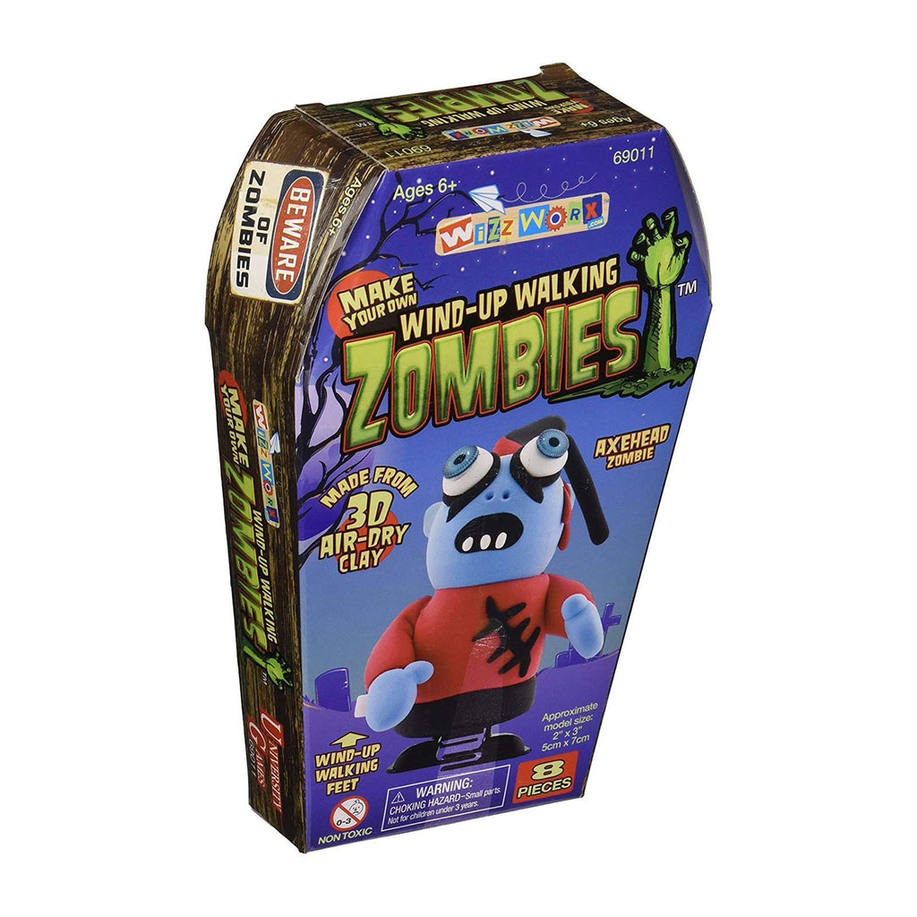 Wizz Worx Make Your Own Wind Up Walking Zombies Axehead Figure - Radar Toys