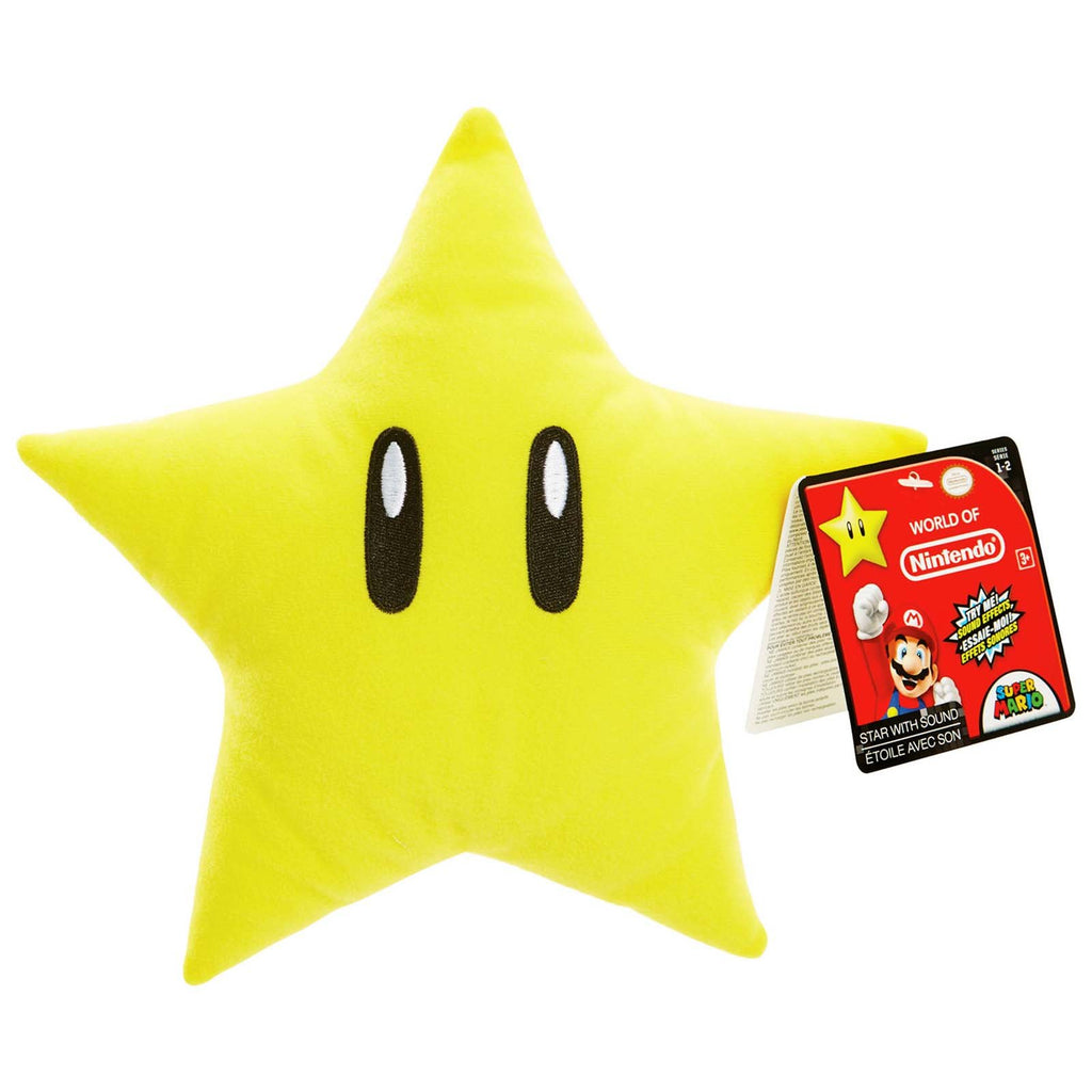 World Of Nintendo Super Mario Star With Sound 8 Inch Plush Figure - Radar Toys
