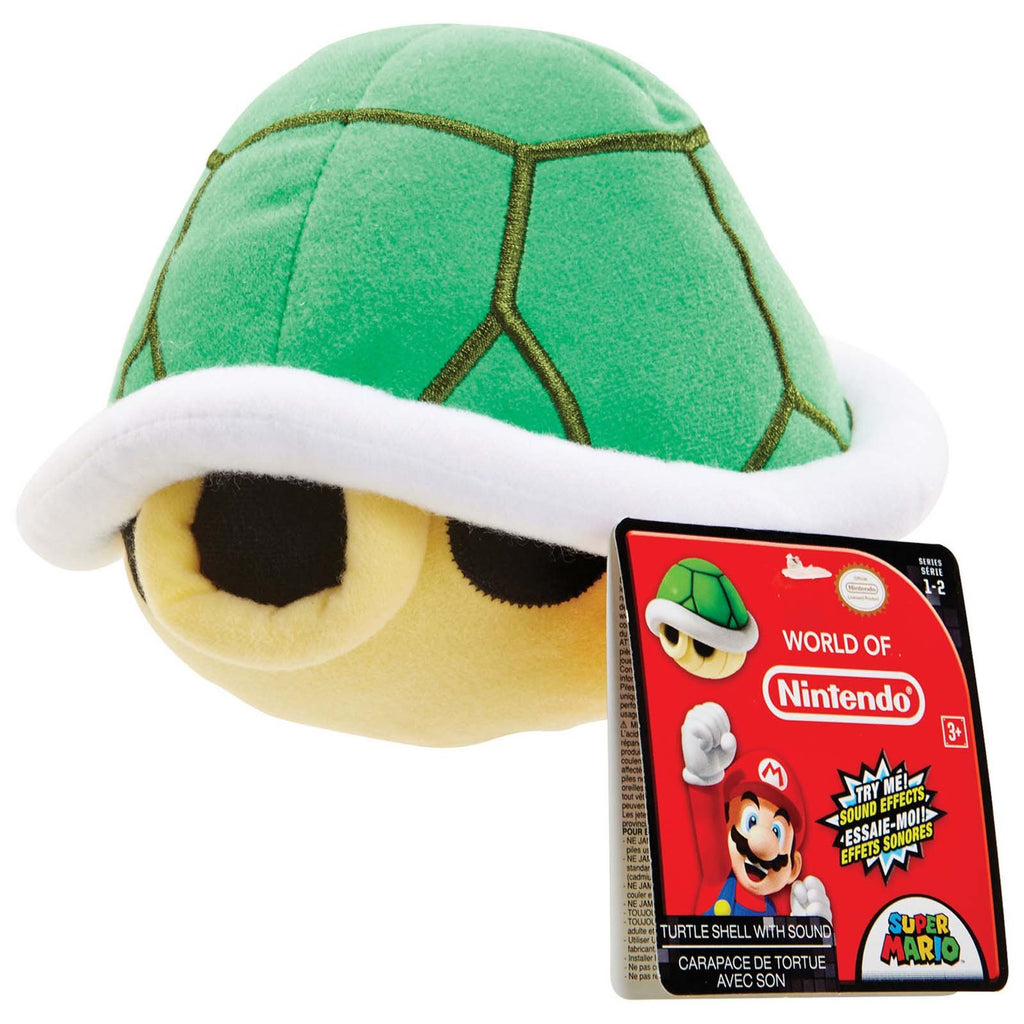 World Of Nintendo Super Mario Turtle Shell With Sound 8 Inch Plush Figure - Radar Toys
