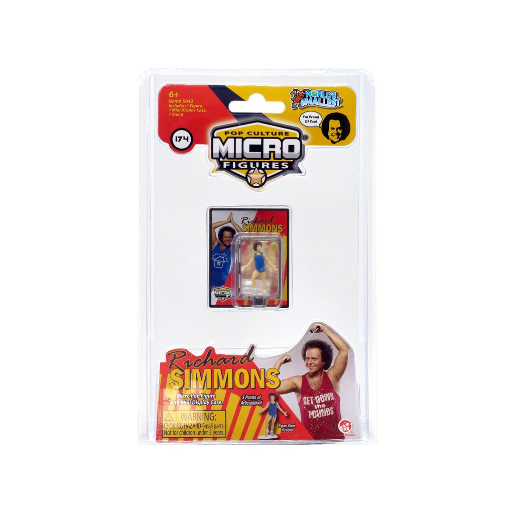 World's Smallest Micro Figures Richard Simmons Blue Action Figure - Radar Toys