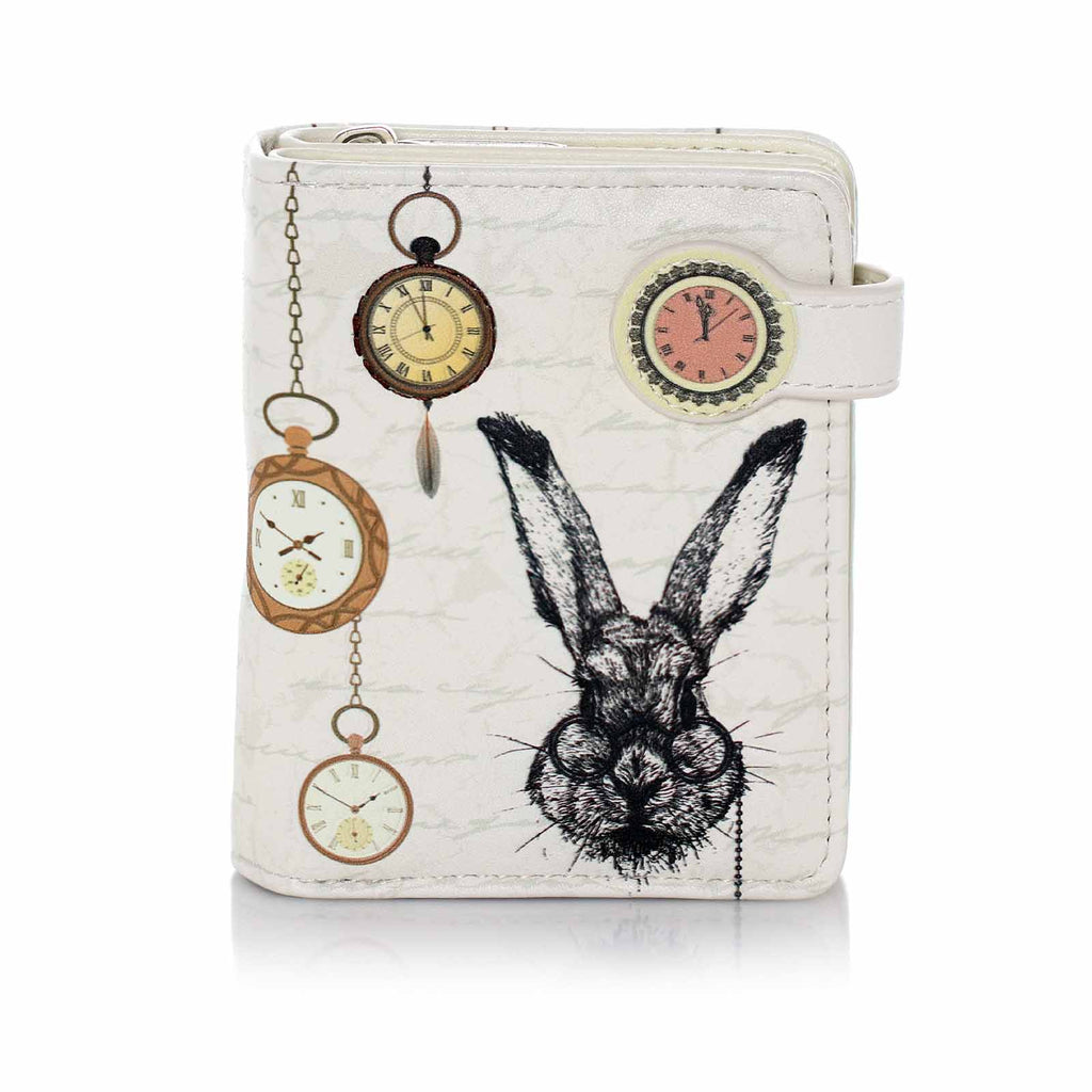 Shagwear Pocket Watch Rabbit Small Beige Zipper Wallet - Radar Toys