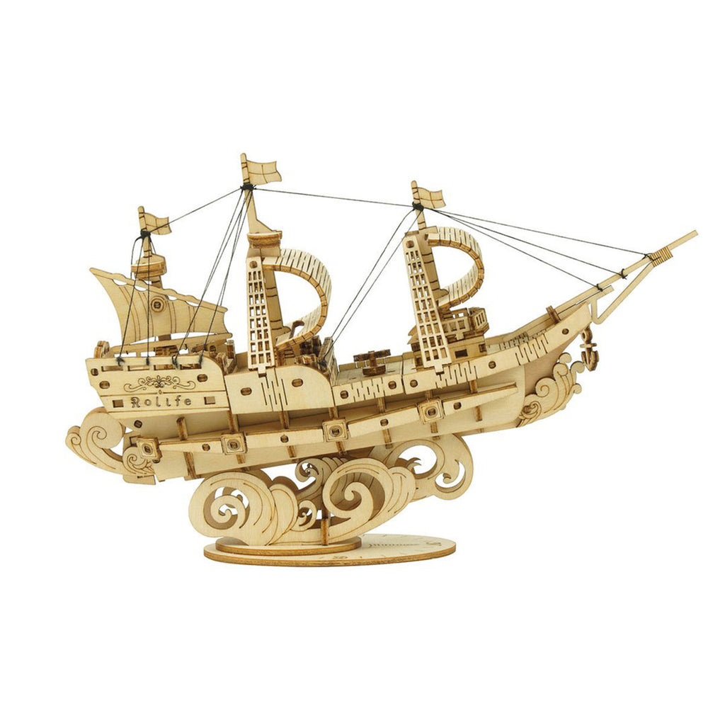 Robotime Rolife Classical Sailing Ship 3D Wooden Puzzle Building Set