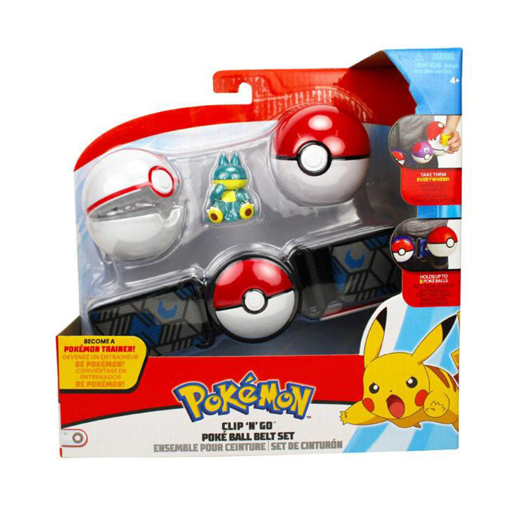 Wicked Cool Toys Pokemon Clip N Go Munchlax Poke Ball Belt Set - Radar Toys