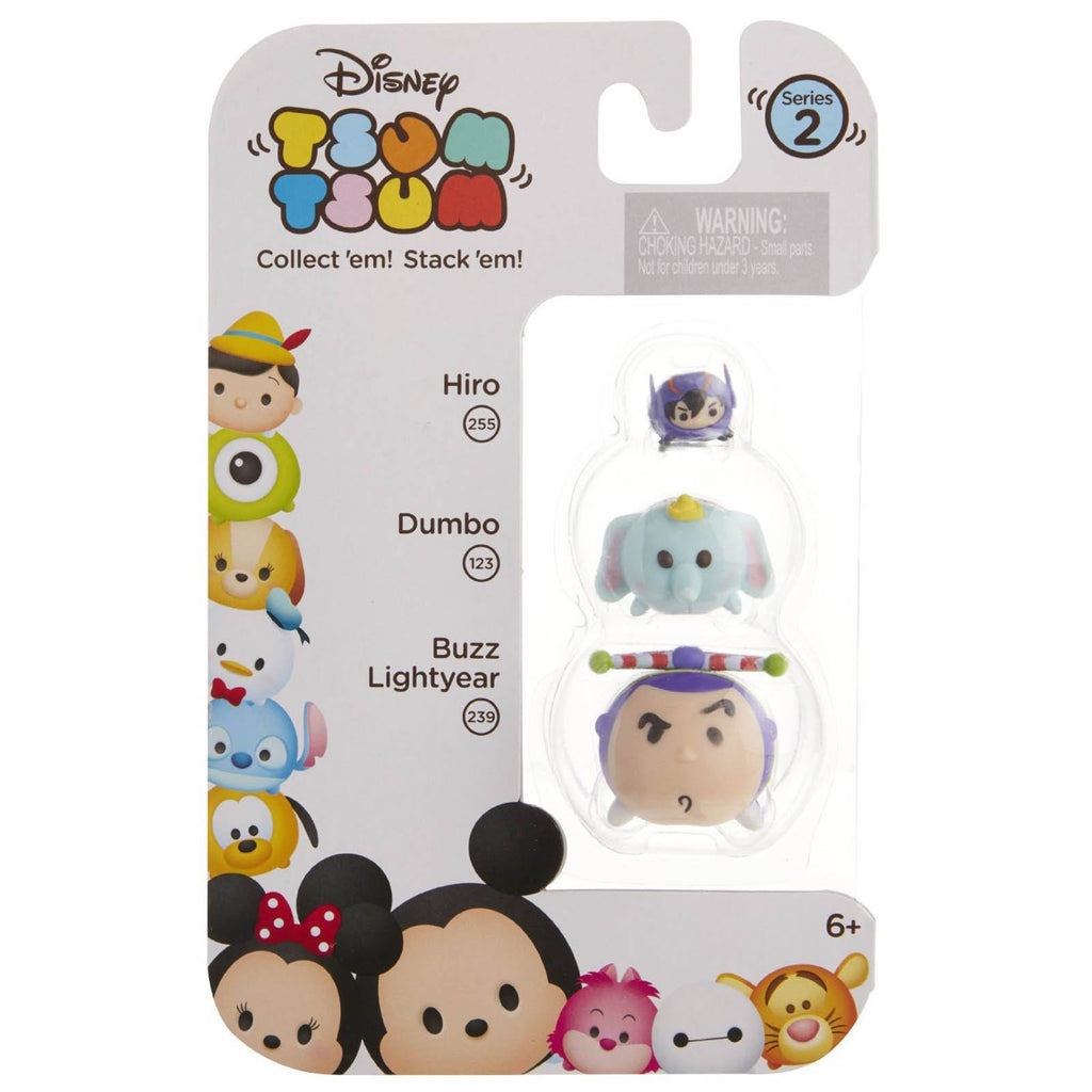 Disney Tsum Tsum Series 2 Hiro Dumbo Buzz Figures 3 Pack - Radar Toys