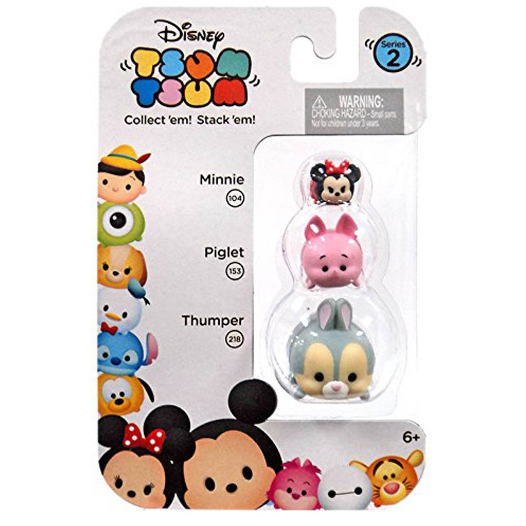 Disney Tsum Tsum Series 2 Minnie Piglet Thumper Figures 3 Pack - Radar Toys