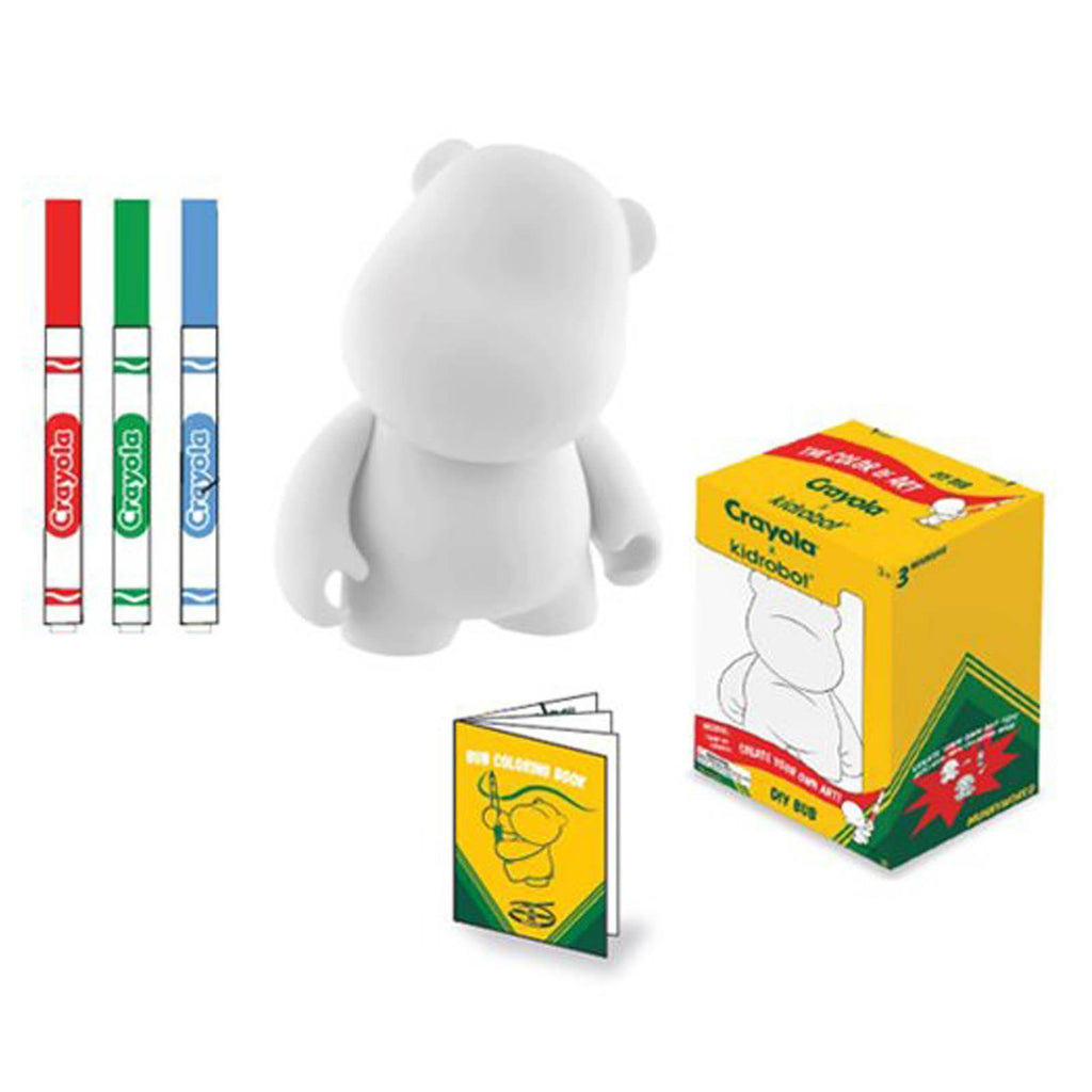 Kidrobot Crayola Do It Yourself Bub 4 Inch Blank Vinyl Figure