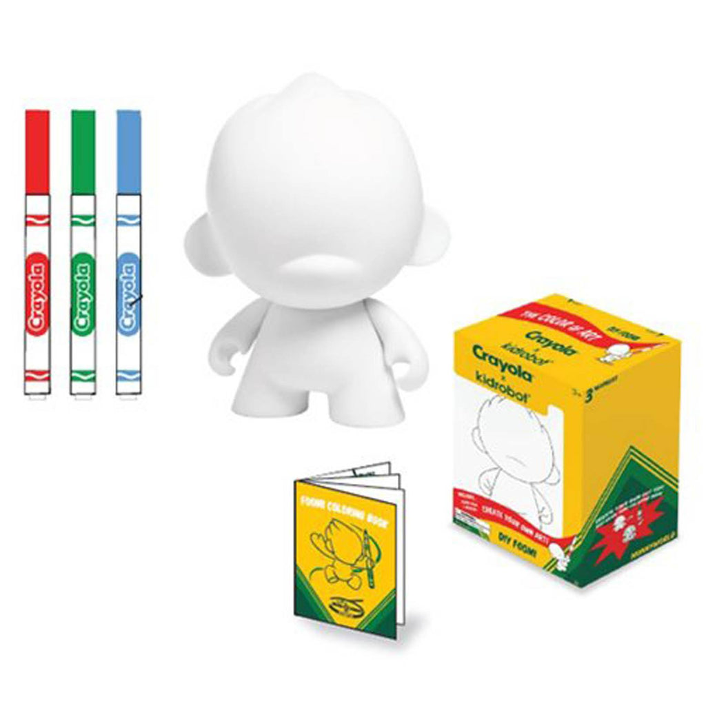 Kidrobot Crayola Do It Yourself Foomi 4 Inch Blank Vinyl Figure