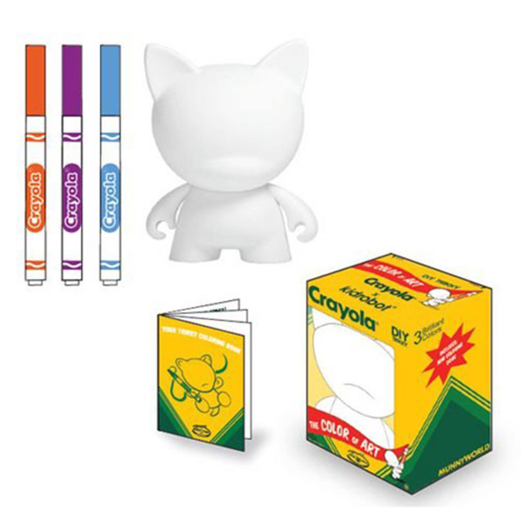 Kidrobot Crayola Do It Yourself Trikky 4 Inch Blank Vinyl Figure