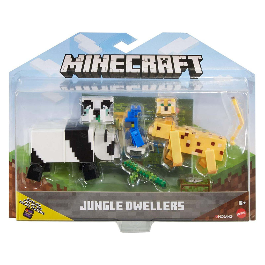 Mattel Minecraft Comic Mode Jungle Dwellers Figures