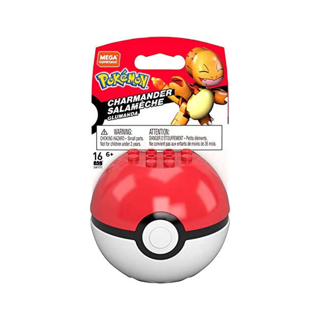 Mega Construx Pokemon Charmander Poke Ball Building Set - Radar Toys