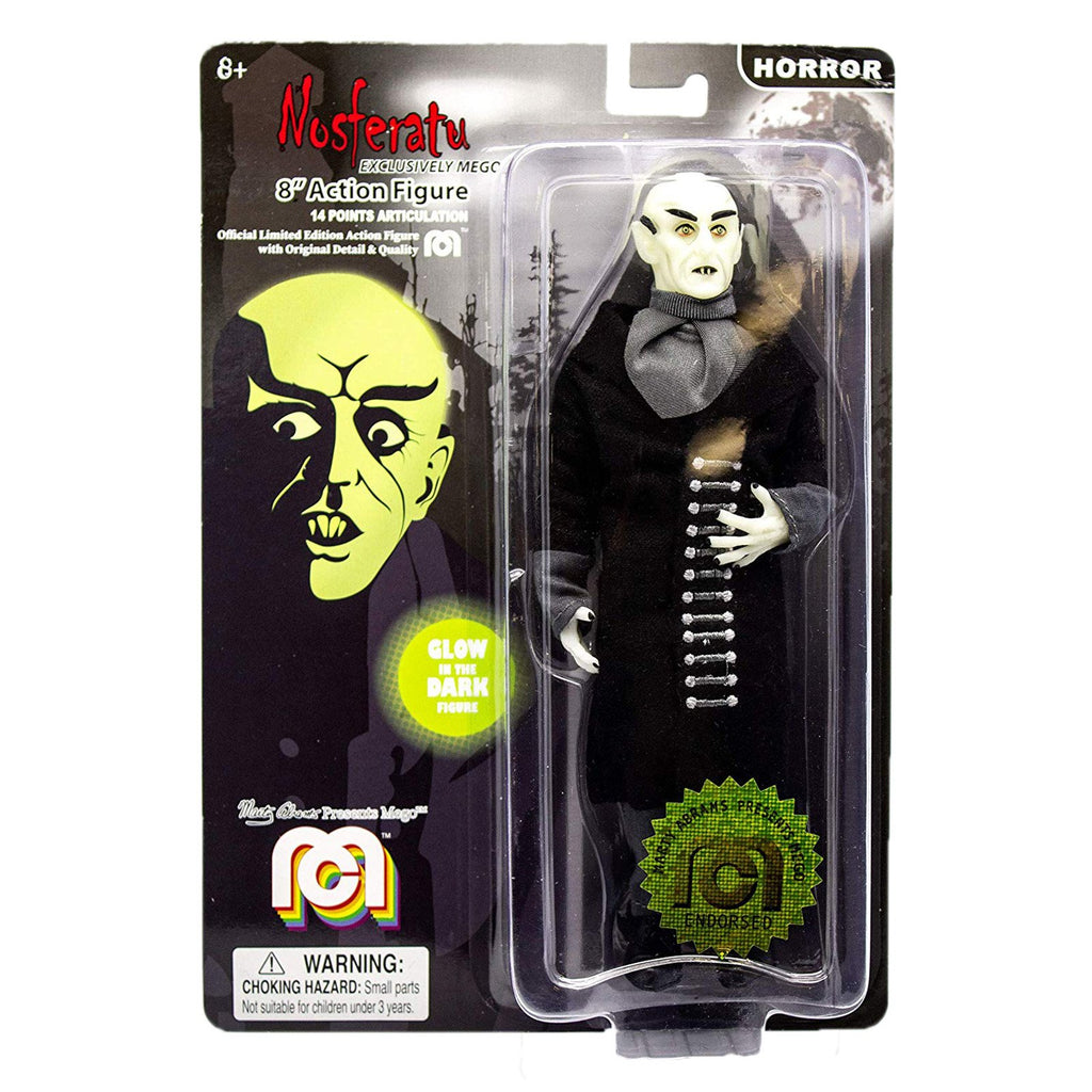 Mego Horror Nosferatu Black Coat Glow 8 Inch Action Figure - Radar Toys